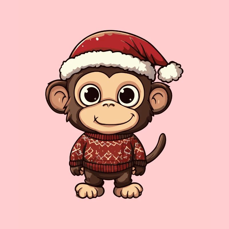 Affe Weihnachten Comic
