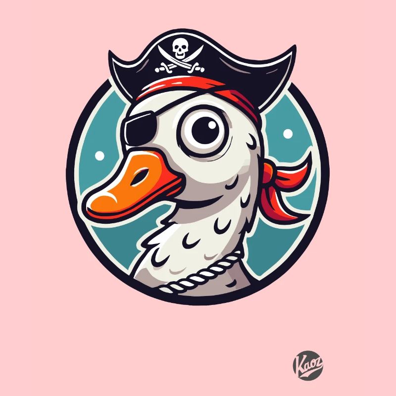 Oie pirate avec cache-œil