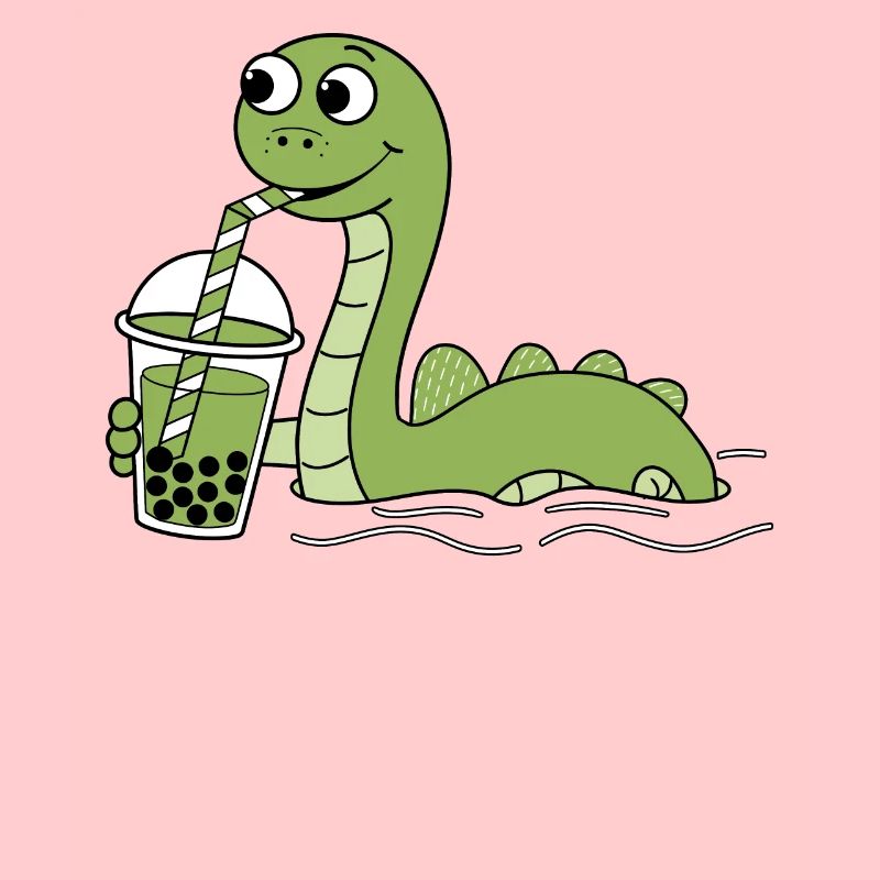 Nessie Loch Ness Monster Bubble Tea