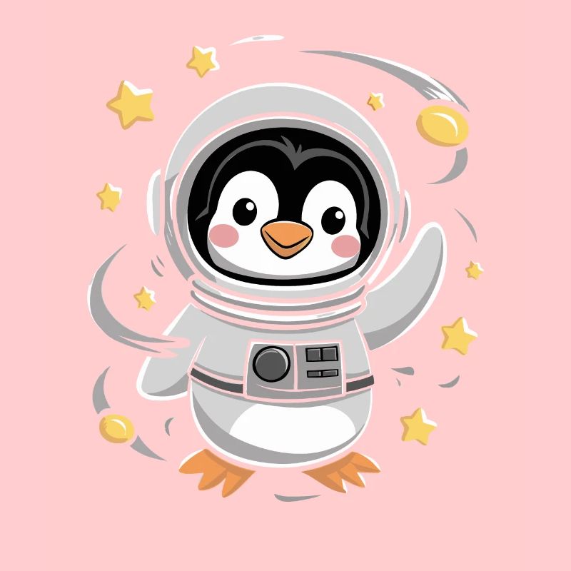 Aventure d’astronaute pingouin dans l’espace