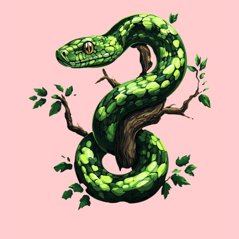 Green Tree Python Snakes Lover Terrarium