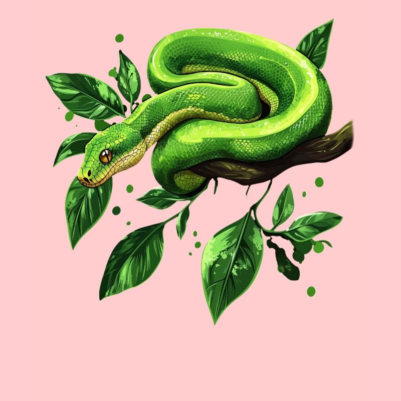 Green Tree Python Snakes Lover Terrarium