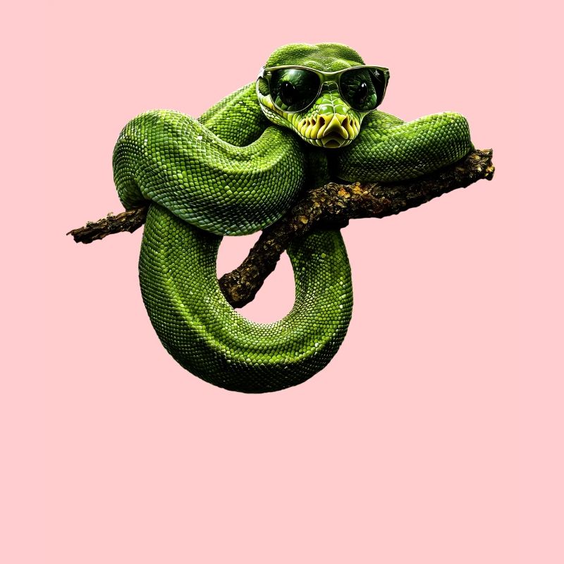 Arbre vert Python Serpents Amoureux Terrarium