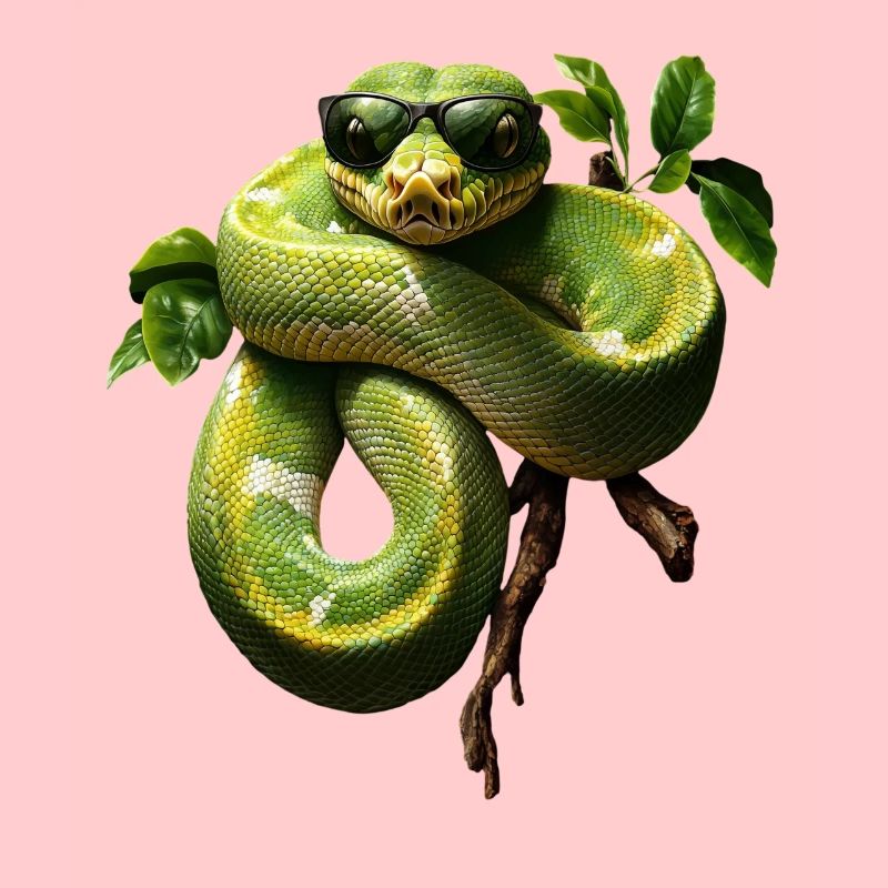 Green Tree Python Snakes Lover Terrarium