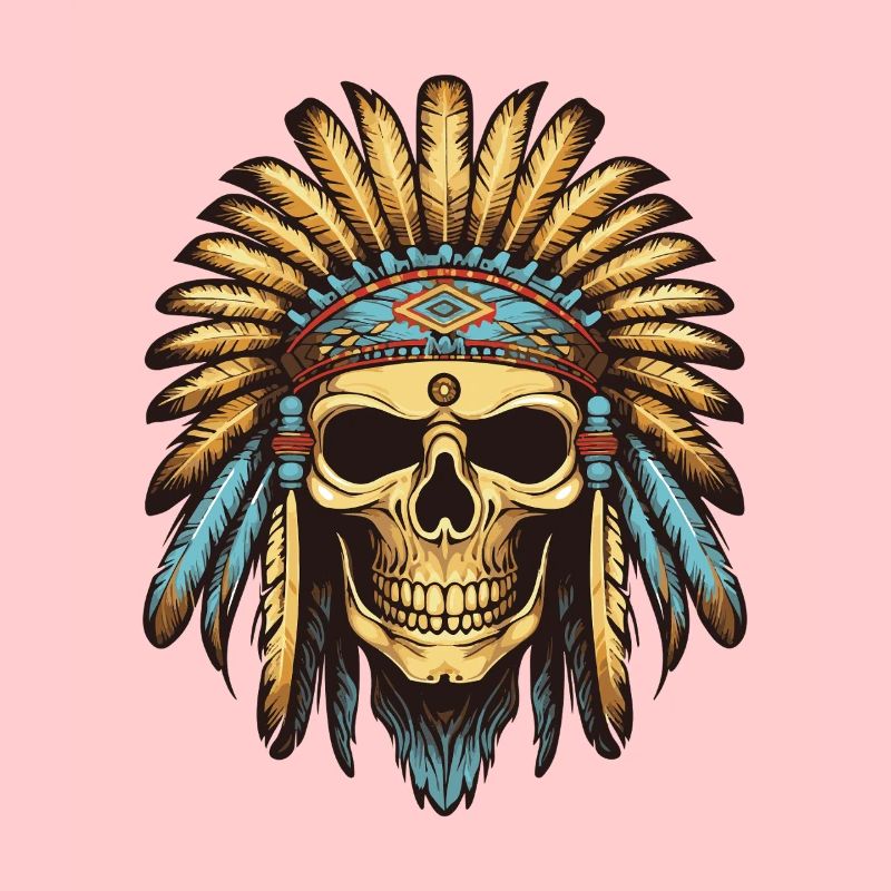 Apache Indianer Häuptling Totenkopf