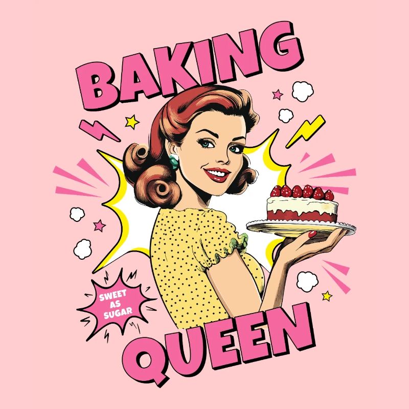 Cuisson Gâteau Cuisson Reine Cuisson Fée Boulanger Pop Art