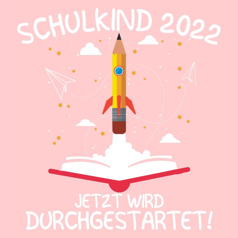 Schulkind 2022 Rakete Einschulung 1. Klasse Kind