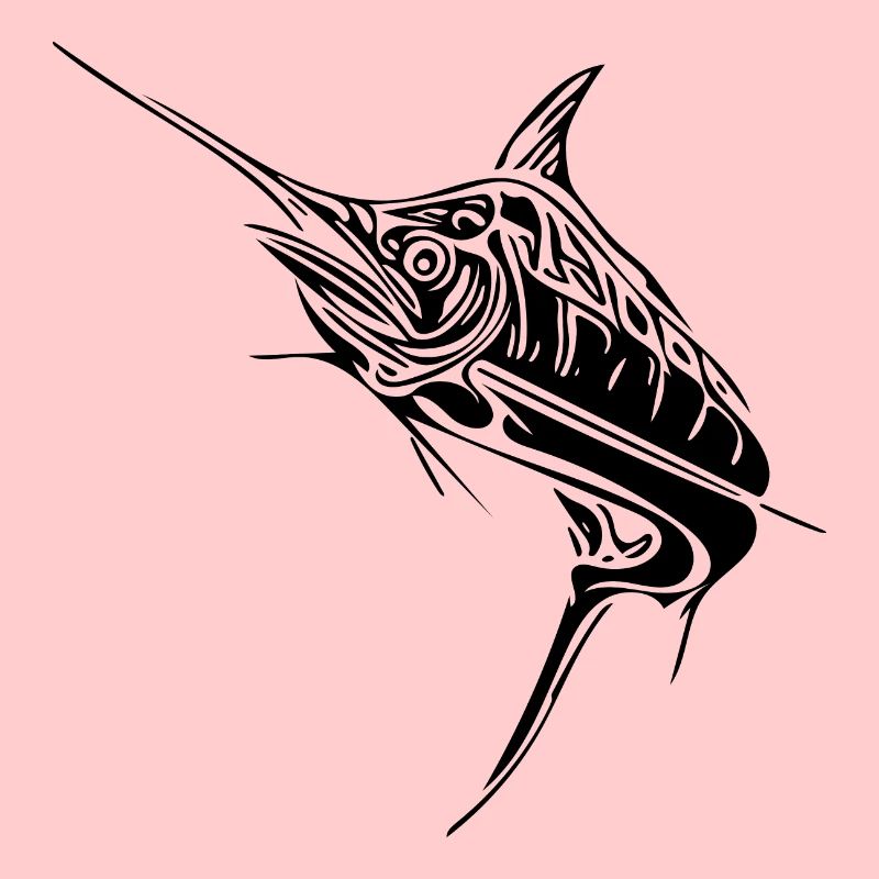 Elegant swordfish predatory bony fish