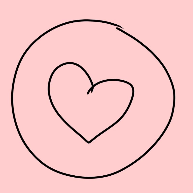 Heart Circle Symbol Shapes