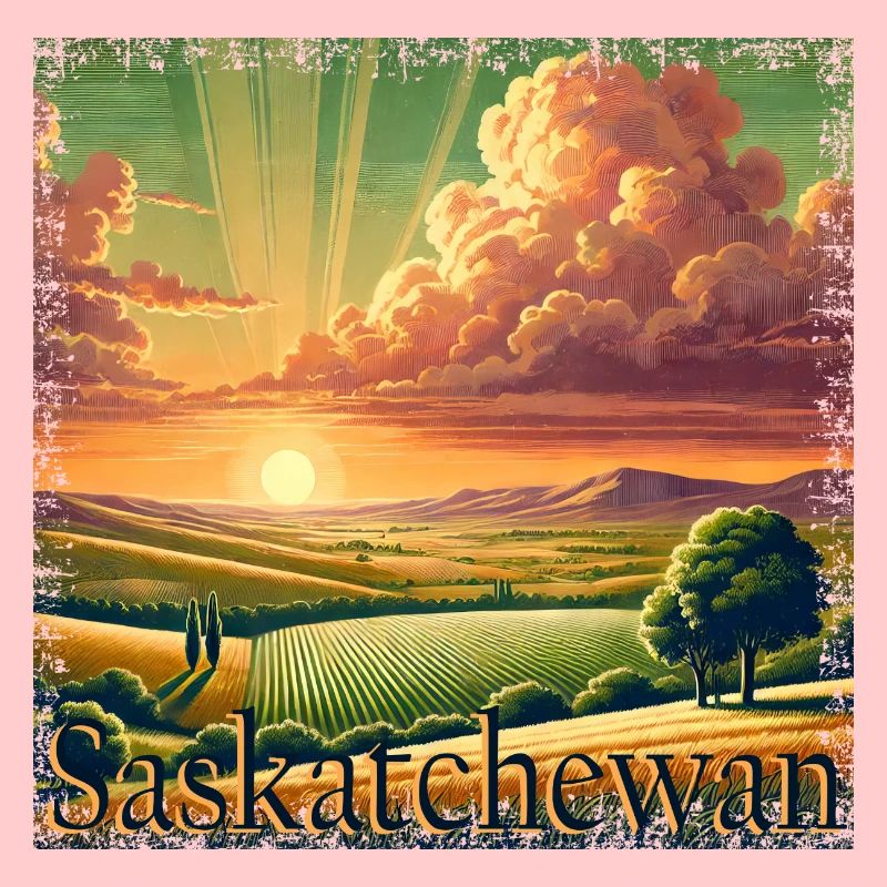 Saskatchewan Canada Ciel Couleurs vives Violet