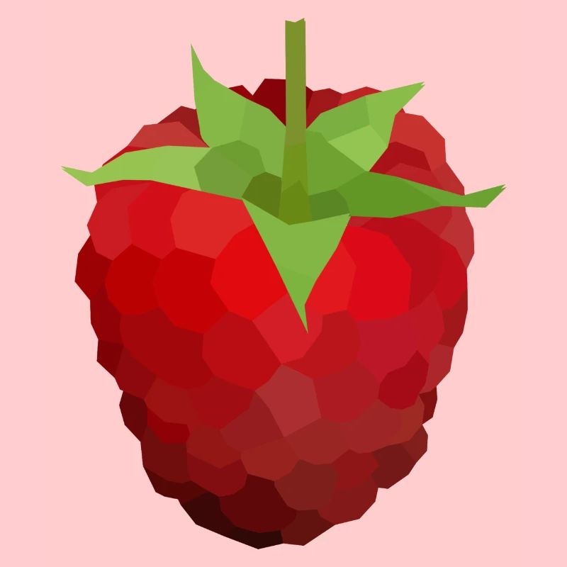 Low Poly Art [LPA] Himbeeren Design