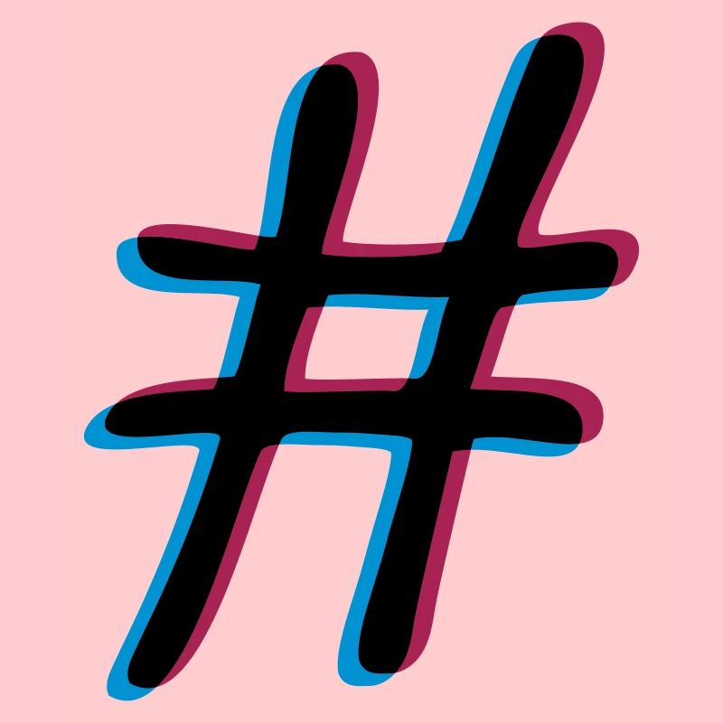 3D Effekt Hashtag
