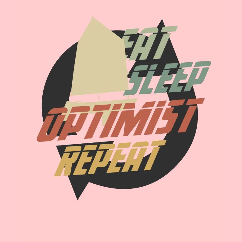 Retro Eat Sleep Optimist Repeat OPTIMIST PRESENT