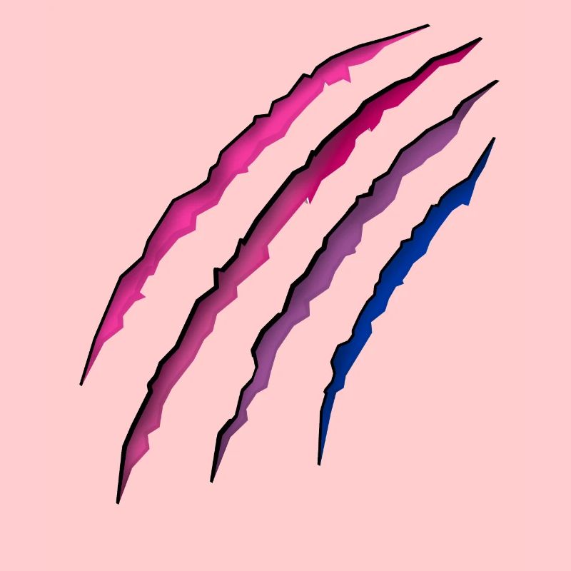 Bisexual Bi Pride Flag Scratch