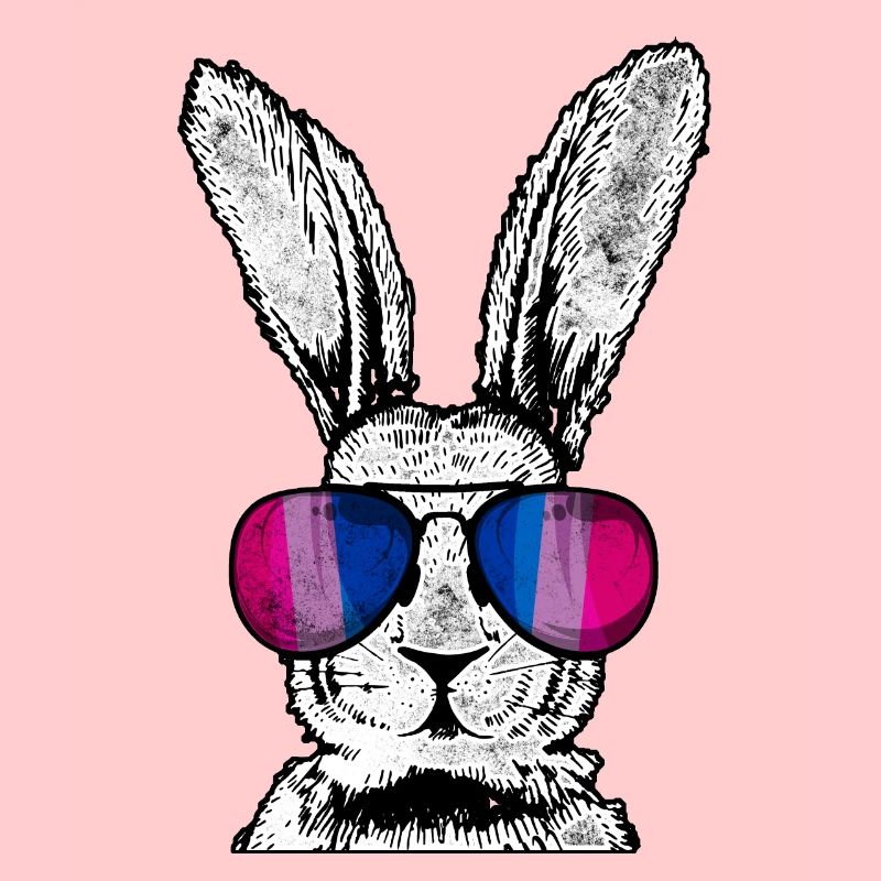 Bisexual Bi Pride Flag Rabbit