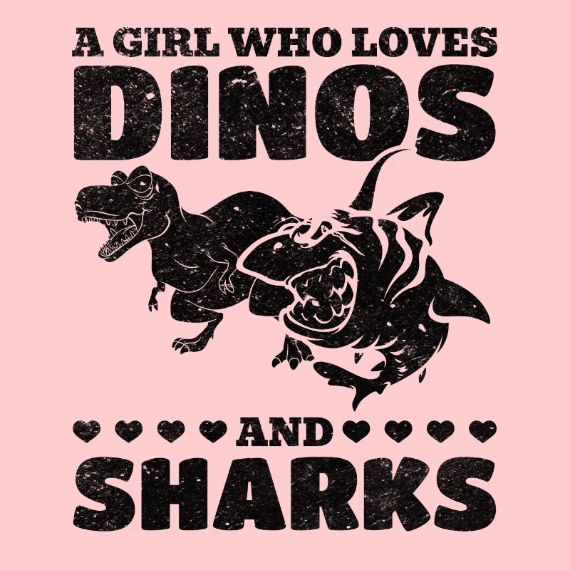 Dinosaurier Great White Shark Ein Mädchen, das