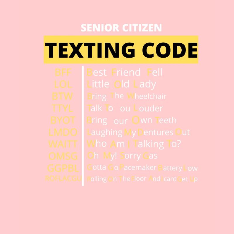 Lustiger Senioren-SMS-Code-Design Opa