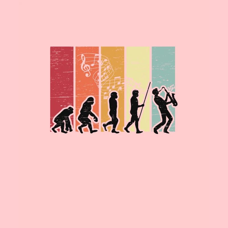 Human Evolution Saxophon-jazz-musiker
