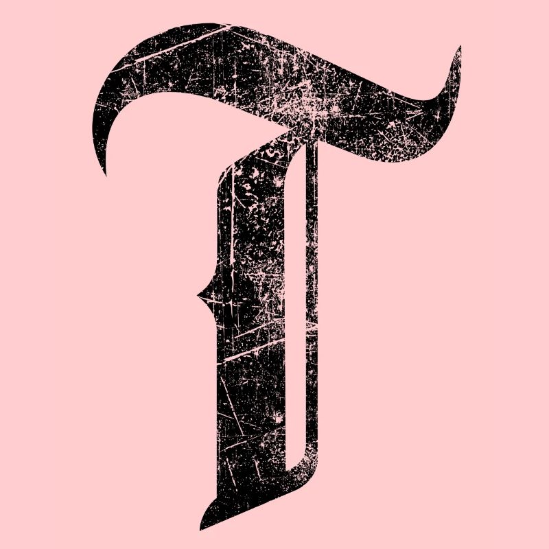 Tshirt alphabet initial T