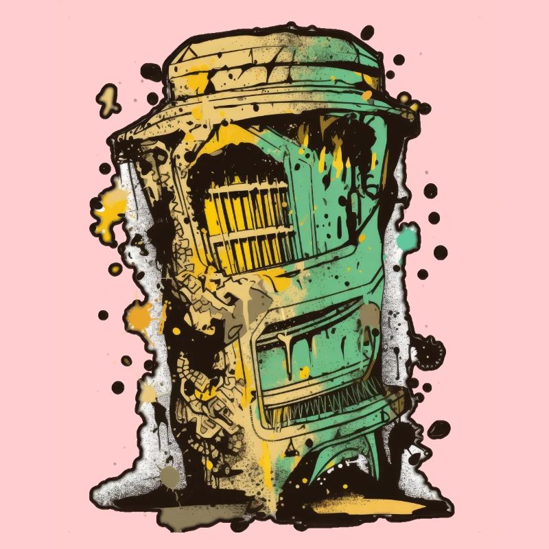 Abstract vector grafitti design , low palette