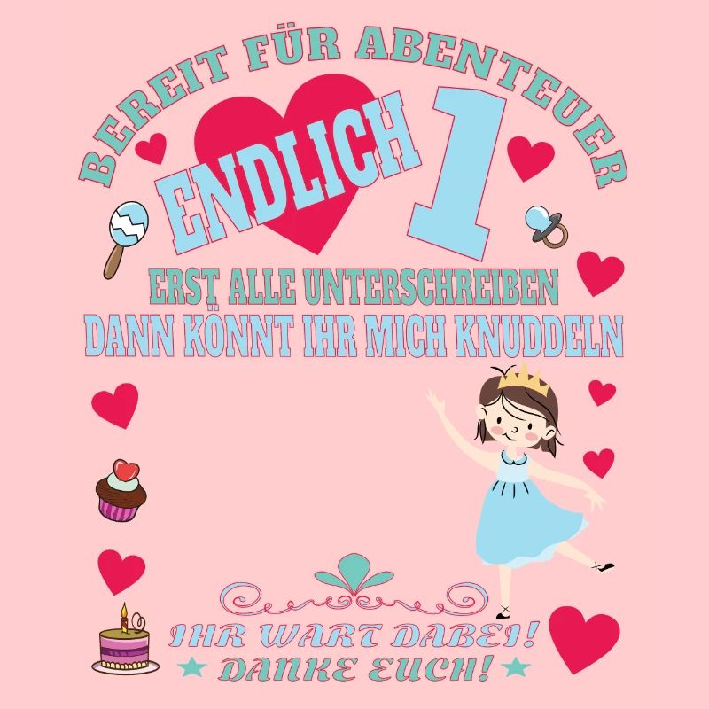 1. Geburtstag Mädchen & Junge Gästebuch