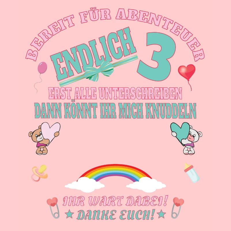3. Geburtstag Mädchen & Junge Gästebuch