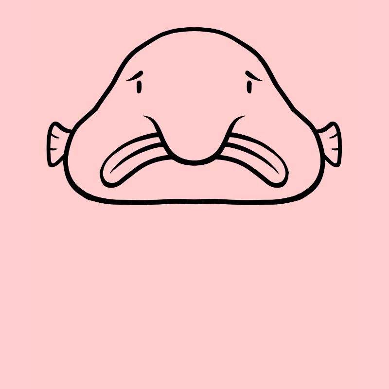 Blobfish Linienkunst