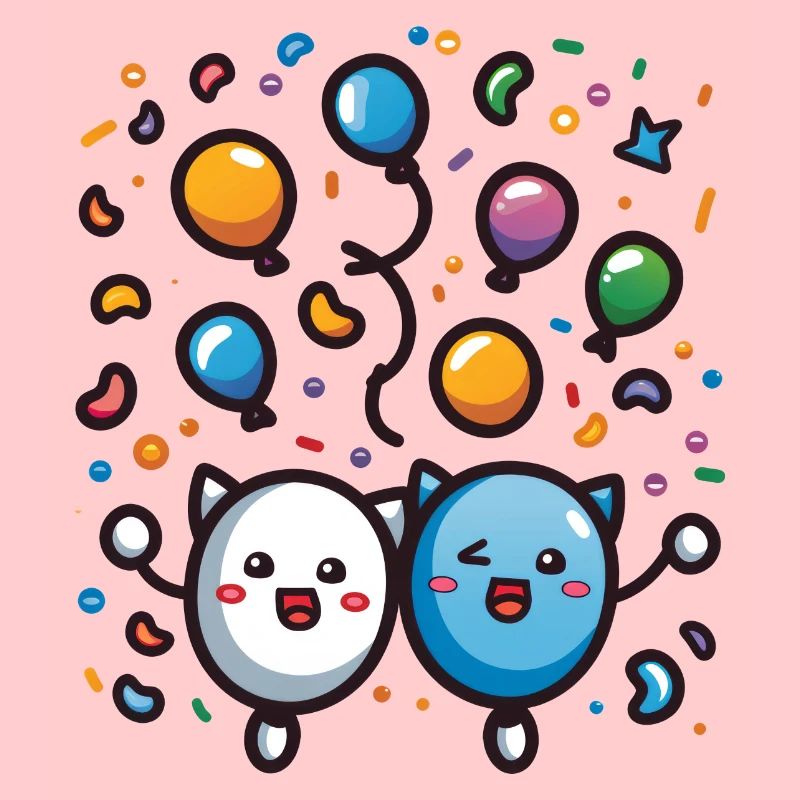 Joie de carnaval avec des confettis