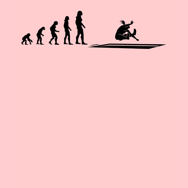 Weitsprung Evolution Athletin Geschenk