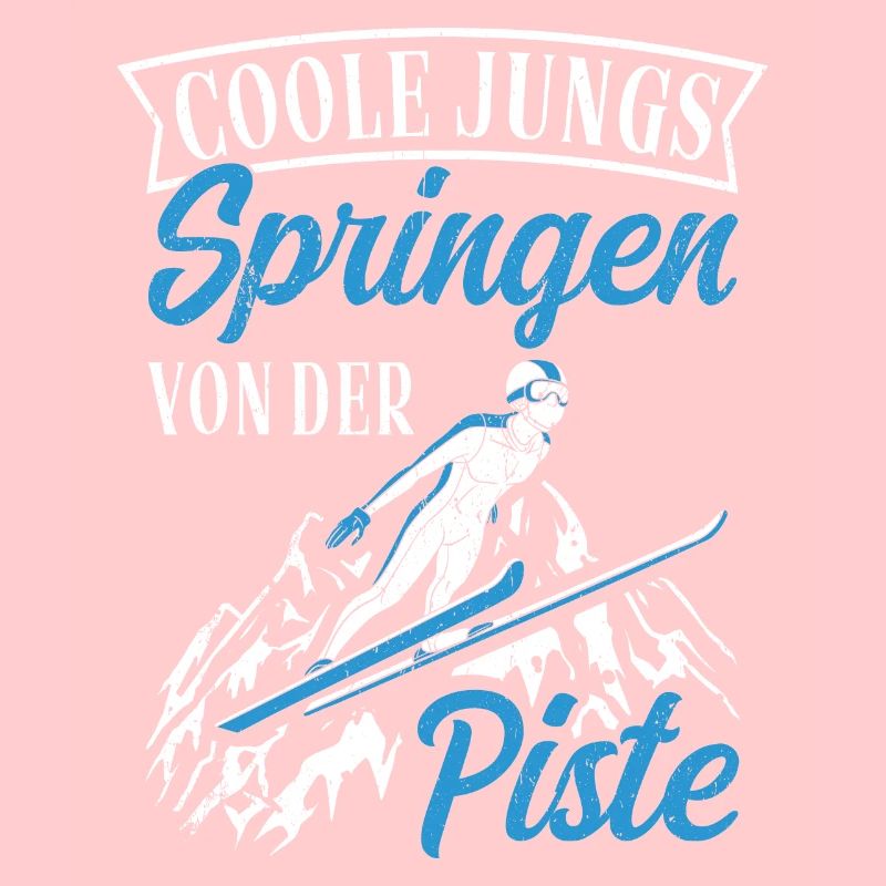 Coole Jungs Springen Von Der Piste Skiurlaub Skisp