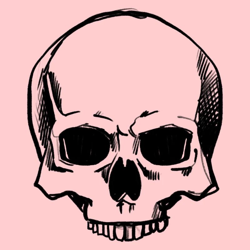 Crâne - Dessin au crayon