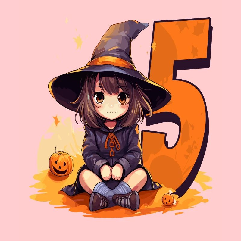 Costume d’anniversaire de sorcière – Cinq ans