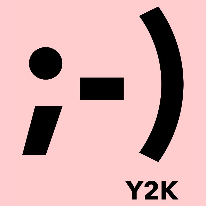 Clin d’œil Sourire Y2k Noir