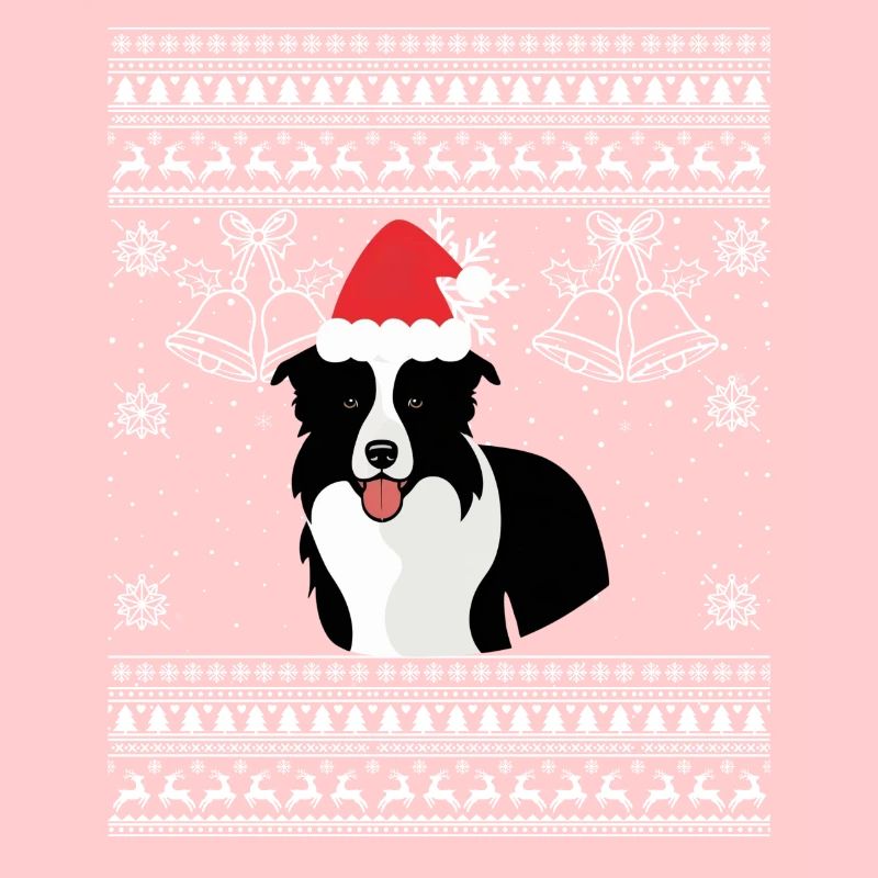 Border collie Noël chien doux