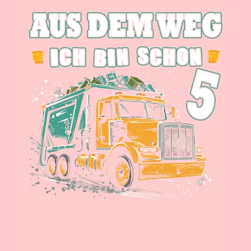 5th birthday five years garbage truck