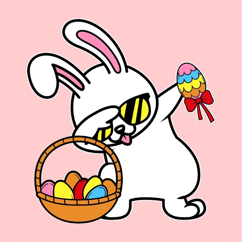 Dabbing Lapin de Pâques Lapin de Pâques