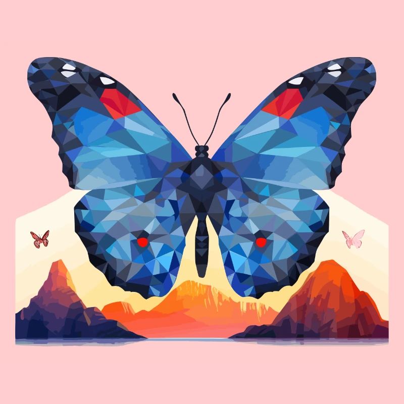 Blauer Morpho-Schmetterling