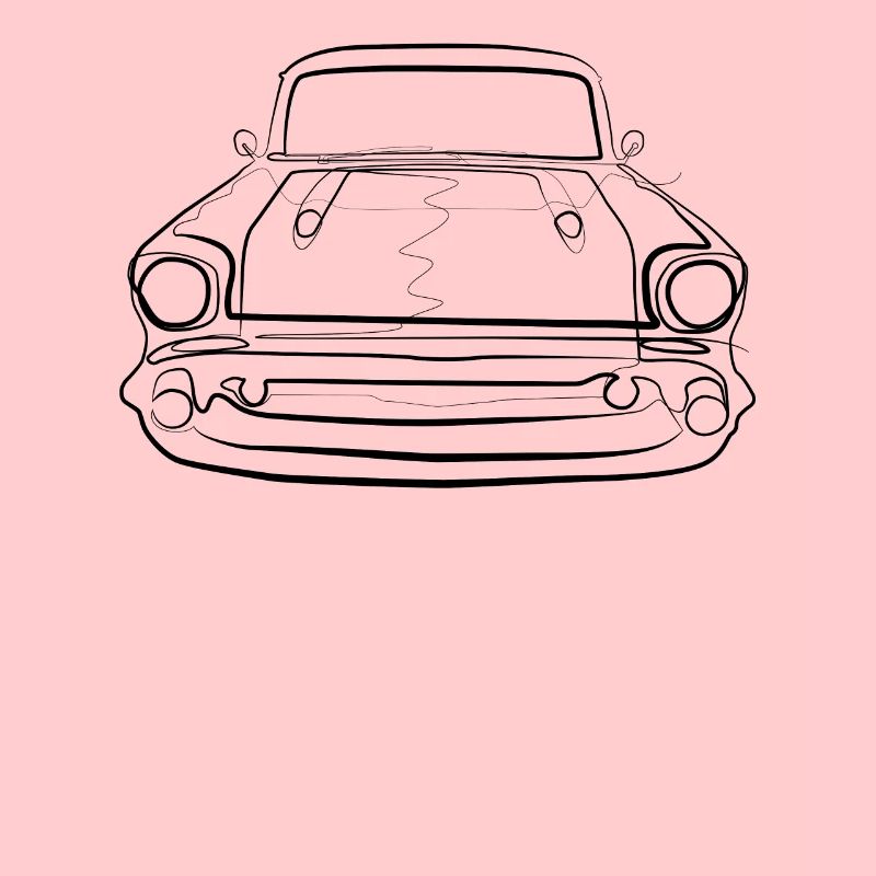 Oldtimer - one line drawing