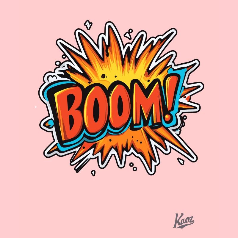 Explosion de dessin animé : Boum !