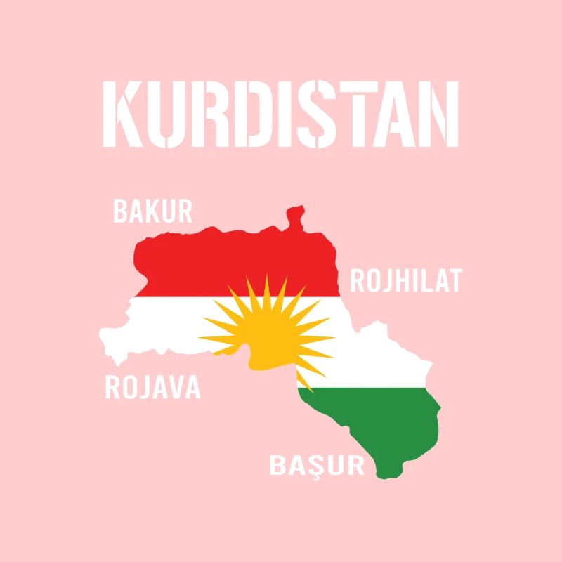 Kurdistans flagga Bakur Bashur Rojava Rojhlt Newroz