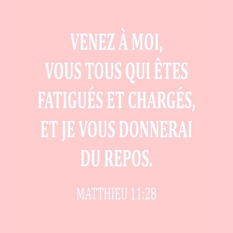 VENEZ A MOI, VOUS TOUS - MATTHIEU 11:28 BIBLE