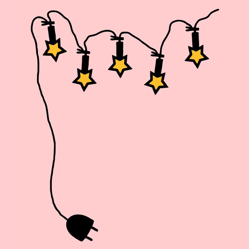 Light chain with connector - Stars - V2