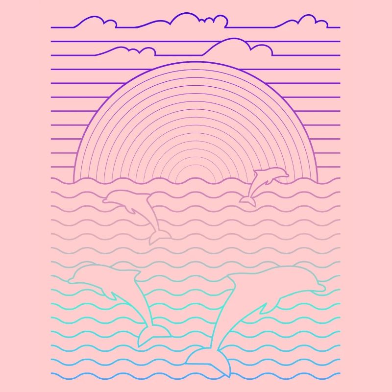 Mer & Dauphins (Lignes)