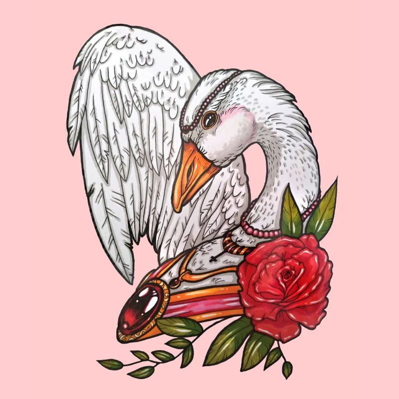 Romantische Gans - Schwan