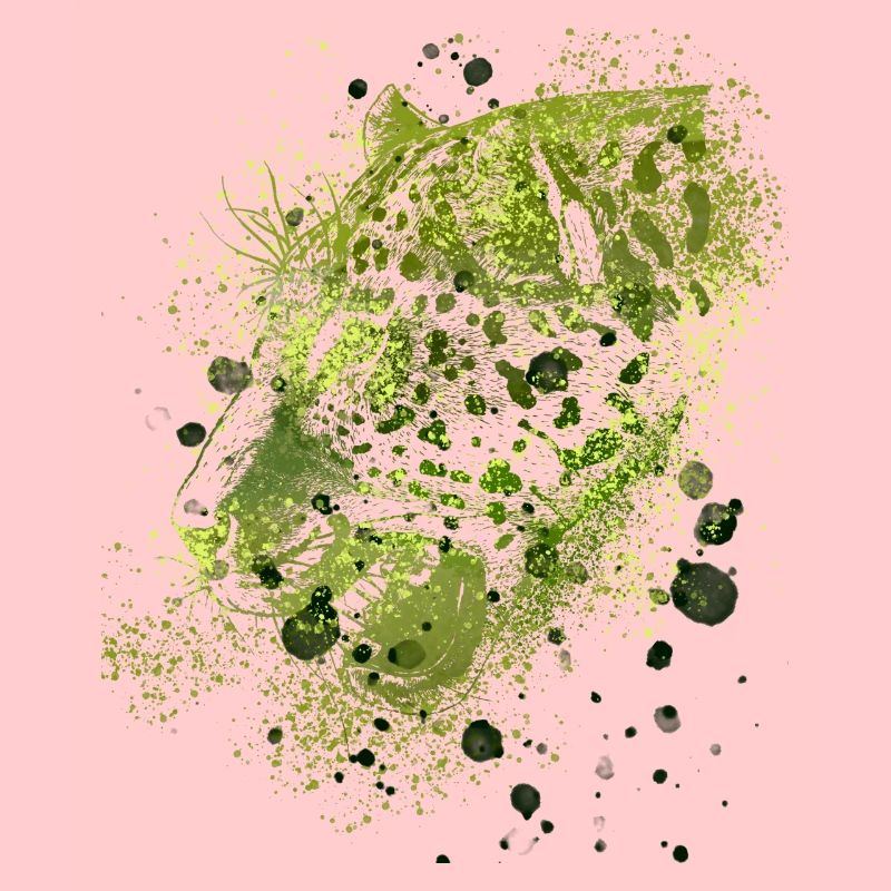 panther,cheetah,leopard,red,colorful,graffiti,green