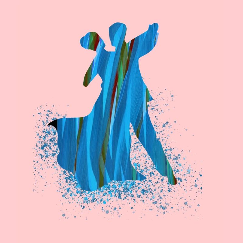 danse, bleu, graffiti, danse de couple, danse standard, couple