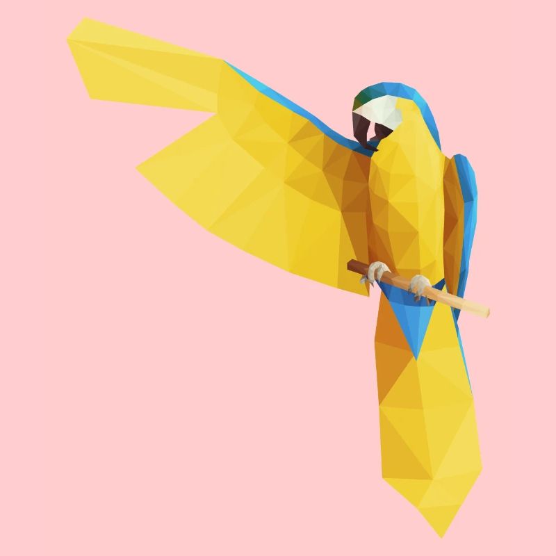 Blue Ara Low Poly