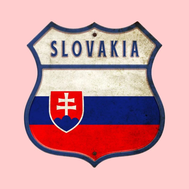 Slowakei Flaggen Wappen Design