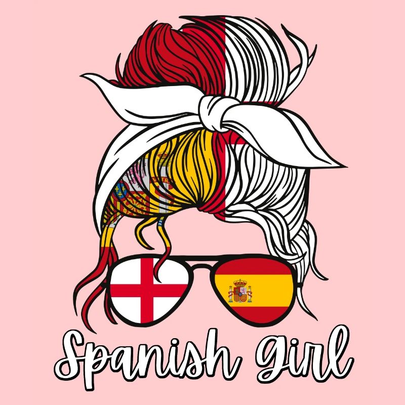 Fille espagnole Drapeau anglais Espagne chica española