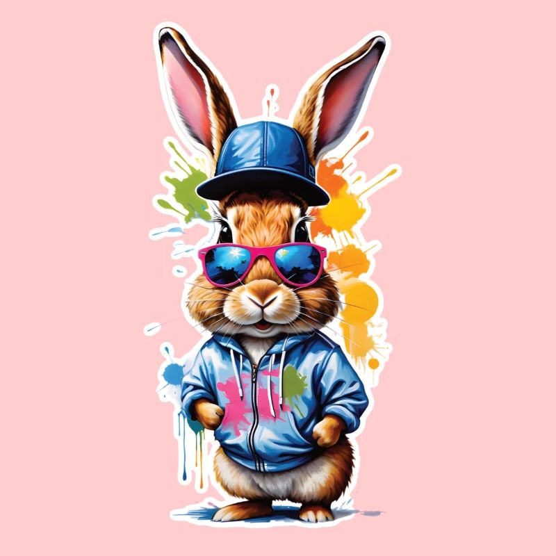 Lapin de Pâques coloré, mignon et mignon pour Pâques